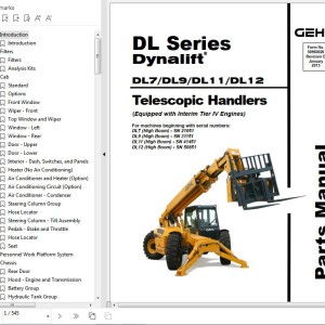 GEHL DL7 DL9 DL11 DL12 Parts Manual 50960020D