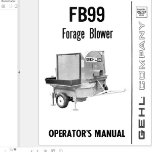 GEHL FB99 Operators Manual 902793C