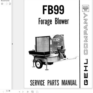 GEHL FB99 Service Parts Manual 902494A