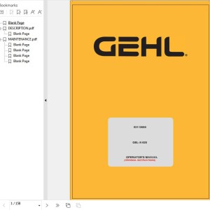 GEHL GBL-X-920 Operator's Manual 53112680B