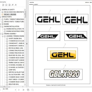 GEHL GBL-X-920 Parts Manual 53112679B