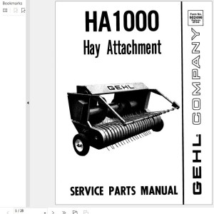 GEHL HA1000 Service Parts Manual 902496A