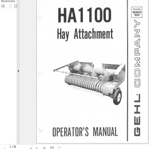 GEHL HA1100 Operators Manual 903623A