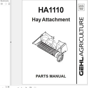 GEHL HA1110 Parts Manual 907551A