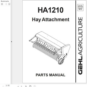 GEHL HA1210 Parts Manual 907552A