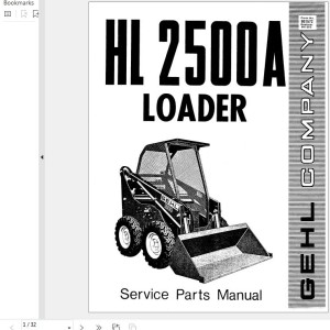 GEHL HL2500A Service Parts Manual 901572A