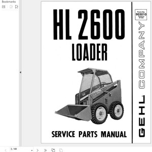 GEHL HL2600 Service Parts Manual 903010A