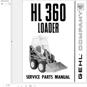 GEHL HL360 Service Parts Manual 902572A