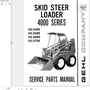 GEHL HL4300 HL4500 HL4600 HL4700 Service Parts Manual 902578A