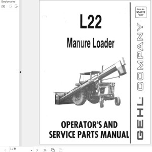 GEHL L22 Operators and Service Parts Manual 904122A