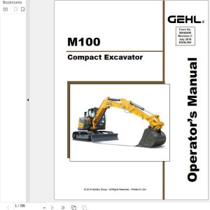 GEHL M100 Operator's Manual 50940495C