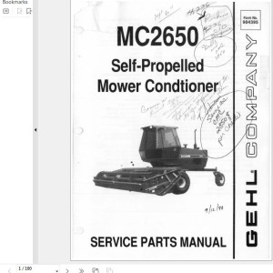 GEHL MC2650 Service Parts Manual 904395A