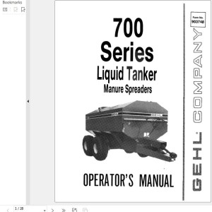 GEHL MS726 MS733 Operators Manual 903748A