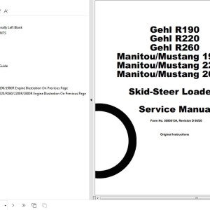 GEHL R190 R220 R260 Service Manual 50950134D