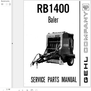 GEHL RB1400 Service Parts Manual 902510A