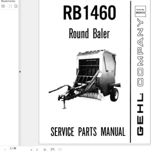 GEHL RB1460 Service Parts Manual 903410A