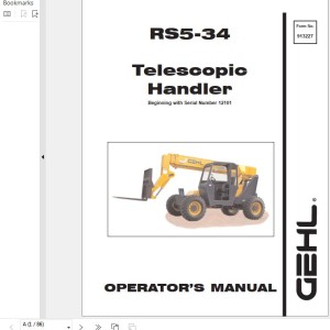 GEHL RS5-34 Operators Manual 913227A