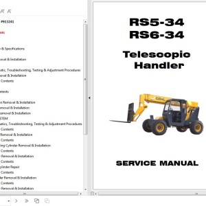 GEHL RS5-34 RS6-34 Service Manual 913241