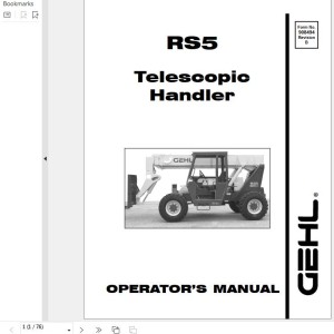 GEHL RS5 Operators Manual 908494B