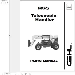 GEHL RS5 Parts Manual 908495A