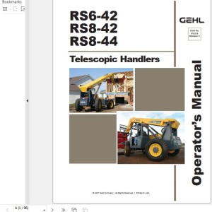 GEHL RS6-42 RS8-42 RS8-44 Operators Manual 913218C