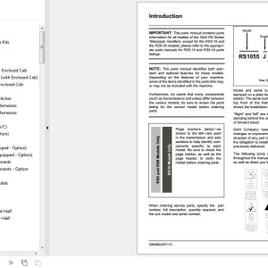GEHL RS6-42 RS8-44 RS10-55 Parts Manual 50960052A