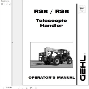 GEHL RS6 RS8 Operators Manual 908491B