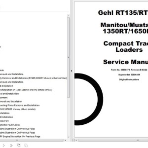 GEHL RT135 RT165 Service Manual 50950470A