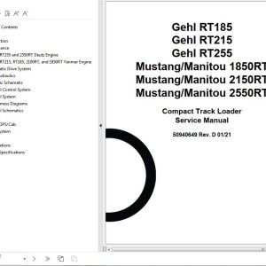 GEHL RT185 RT215 RT255 Service Manual 50940649-REVD