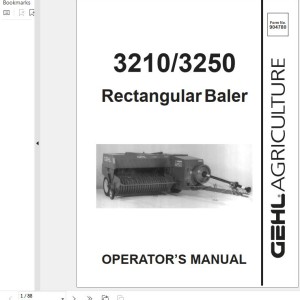 GEHL SB3210 SB3250 Operators Manual 904780