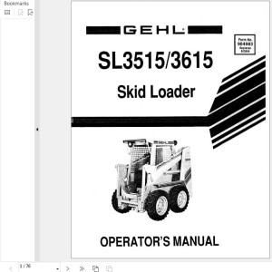 GEHL SL3515 SL3615 Operators Manual 904983A