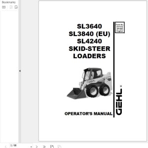 GEHL SL3640 SL3840EU SL4240 Operator's Manual 917173A