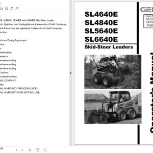 GEHL SL4640E SL4840E SL5640E SL6640E Operators Manual 917208C