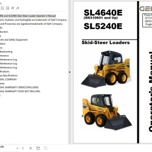 GEHL SL4640E SL5240E Operators Manual 917314D
