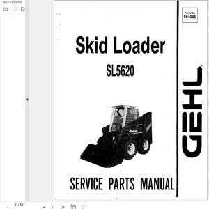 GEHL SL5620 Service Parts Manual 904265A
