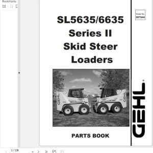 GEHL SL5635 SL6635 Series II Parts Manual 917844F