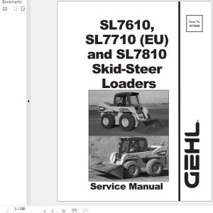 GEHL SL7610 SL7710 SL7810 Service Manual 917033
