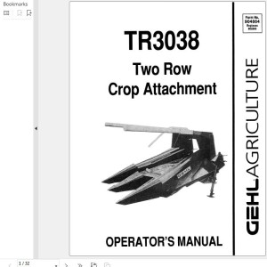 GEHL TR3038 Operators Manual 904864A