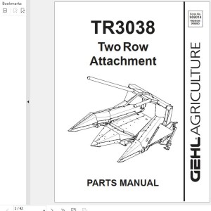 GEHL TR3038 Parts Manual 908014A