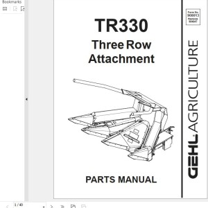 GEHL TR330 Parts Manual 908013A