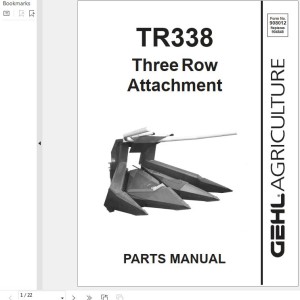 GEHL TR338 Parts Manual 908012A