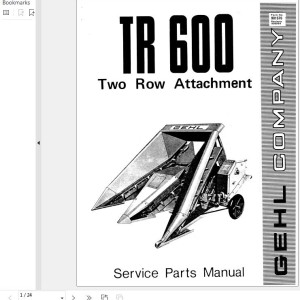 GEHL TR600 Service Parts Manual 901576A