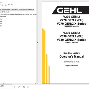 GEHL V270 GEN2 V330 GEN2 Operator's Manual 50950150K