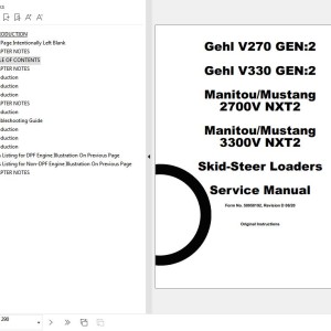 GEHL V270 Gen2 V330 Gen2 Service Manual 50950192-REVD