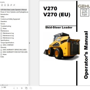 GEHL V270 V270EU Operators Manual 917387B