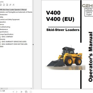 GEHL V400 Operators Manual 50950004C