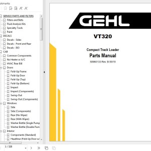 GEHL VT320 Parts Manual 50960133B