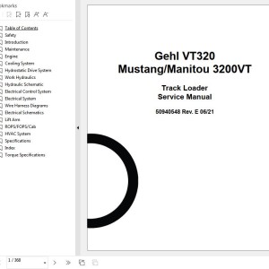 GEHL VT320 Service Manual 50940548-REVE