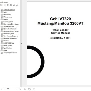 GEHL VT320 Service Manual 50940548E