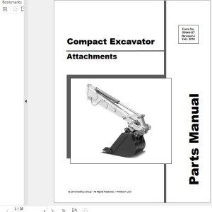GEHL Z17 to M1000M Parts Manual 50940127I